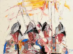 John B. Vallely, Flight of the Earls, oil on canvas