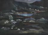 Shawlies of Claddaghduff by George Campbell, oil on canvas, sold Oct 2021