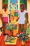 The Florists by Graham Knuttel, oil on canvas, sold Oct 2021