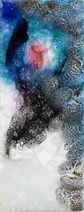 Killian Schurmann, West of Ireland Landscape, unique sculpture - glass panel