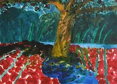 William Crozier, West Cork Garden, 1985, gouache