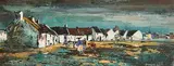 Kenneth Webb, Claddagh Village, Galway, oil on board
