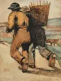 William Conor, Turf Carriers, watercolour