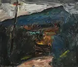 Peter Collis, Road Below Knockree, oil on canvas