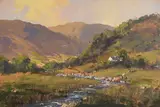 In the Glens, Co. Antrim by George K. Gillespie, oil on board, sold Sep 2021