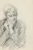 William Butler Yeats by John Butler Yeats, pencil on paper, sold Sep 2021