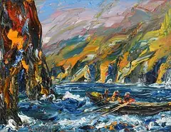 Liam O'Neill, Heading Home, Cuas, oil on canvas