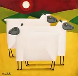 Watchful Flock by Graham Knuttel, oil on canvas, sold Sep 2021