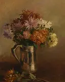 Hans Iten, Still Life - Jug of Flowers, oil on canvas