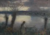 Evening Light by John Butler Yeats, watercolour, sold Sep 2021
