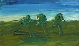 Bogland Trees by Seán McSweeney, 1988, oil on board, sold Sep 2021