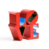 Robert Indiana, Love Red Blue Green, painted polystone - numbered 497 from an edition of 500