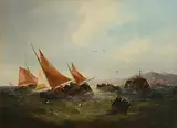 John William Buxton Knight British, Returning to Port, oil on canvas