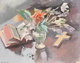 Frances Kelly, Still Life - Vase of Flowers, oil on canvas