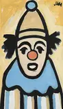 Markey Robinson, Clown, gouache
