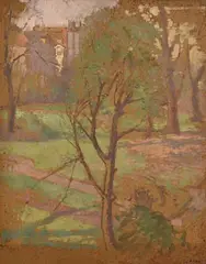 Arthur Ralph Middleton Todd, From the Studio Window, oil on board
