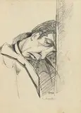 Edward McGuire, John Jordan Sleeps, 1971, pencil on paper