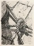 Janice Lightowler, Rope Works, graphite drawing