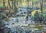 Evening Study, Glenshelane, near Cappoquin by Arthur K. Maderson, oil on board, sold Sep 2021