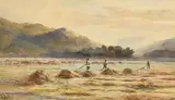 Henry Albert Hartland, Making Hay, watercolour