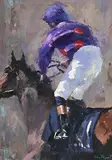 John Fitzgerald, Polka Dot and Purple Silks, oil on canvas