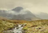 Twelve Bens Mountains, Connemara by Frank Egginton, watercolour, sold Sep 2021