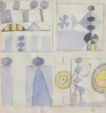 Colin Middleton, Abstract Composition, mixed media on paper