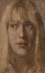 Head by Colin Watson, 1988, oil on board, sold Sep 2021