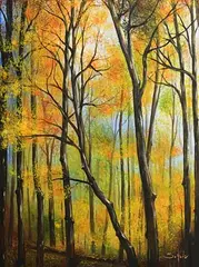 Sit A While With Me by Simone Puorger, acrylic on canvas, sold Sep 2021
