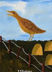 Patsy Dan Rodgers, The Tory Island Corncrake, 2016, oil on board