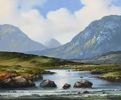 Erriff River, Delphi by Eileen Meagher, oil on canvas, sold Aug 2021