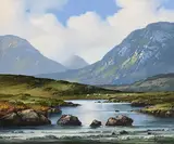 Eileen Meagher, Erriff River, Delphi, oil on canvas
