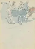 Runner by Jack Butler Yeats, watercolour and pencil on paper, sold Aug 2021