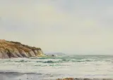 Rolling Breakers, North Antrim Coast by Frank Egginton, watercolour, offered Aug 2021