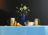 David French Le Roy, Still Life with Lilies and Pears