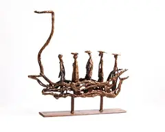 John Behan, The Boyne Valley Ship, 2018, unique bronze