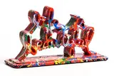 Thierry Guetta, Life is Beautiful, 2020, cast resin with hand dripped paint - artist's proof number 7 from an edition of 10