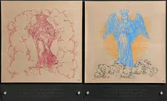 David Godbold, Subjective Psychology I, 2001, acrylic ink on linen and sand blasted glass