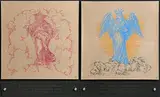 David Godbold, Subjective Psychology I, 2001, acrylic ink on linen and sand blasted glass