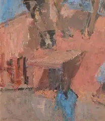 Colin Watson, Street Scene, Marrakesh, oil on board