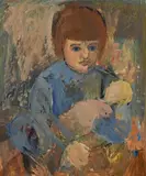 Tom Carr, The New Doll, oil on board
