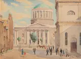 Eve Lyn Hope, The Four Courts, Dublin, watercolour on paper