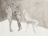 Charles Harper, Female Figures, 2008, watercolour