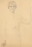 John Luke, Portrait of a Lady, pencil on paper