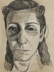 James Hague, Gaze, charcoal on paper
