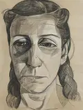 James Hague, Gaze, charcoal on paper