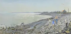 David Goldberg, Afternoon Lights at Whitestown, oil on board