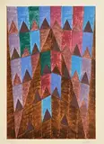 Alfredo Volpi Brazilian, Ogiva Marron, limited edition serigraph - numbered 154 from an edition of 190