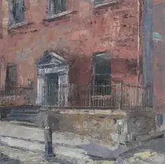 Aidan Bradley, Georgian Dublin, acrylic on board