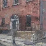 Aidan Bradley, Georgian Dublin, acrylic on board